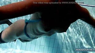 i admire petra, the hot hungarian teen, in the pool.