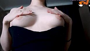 the teen lover moans during a rough deepthroat blowjob with a big cock.