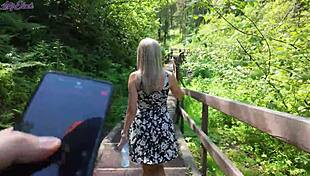 Remote Controlled Vibrator Fun In Park For Sweet Girl