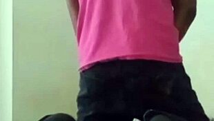 she fingers and spreads her open anus in sheer view