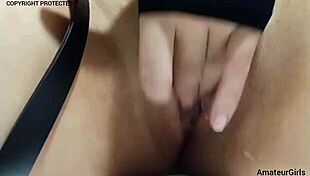 I'm a naughty girl massaging my wet pussy, waiting for a big cock to fuck me hard.