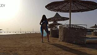 I Go Without Panties on a Public Beach, Flashing in Exhibitionist Outdoor Adventure