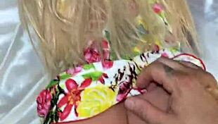 My wife caught me with my dildo deep in my stepdaughter's ass in the kitchen