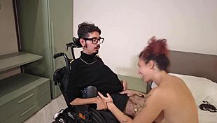 Francesca learns submission from disabled coach in roleplay