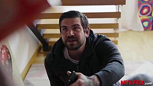 Mylfex sweet spanish milf confronted by boy of the house