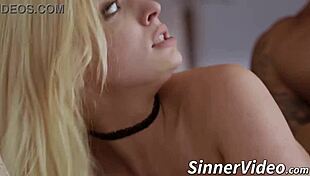 Blonde Bimbo Interacts With Bald Guy In Intimate Scene