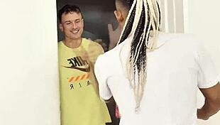 Babe Eats Boss Sister In Sheer Dress At Favela