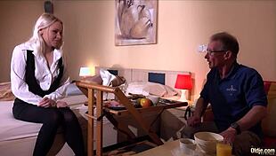 Gorgeous Teen Fucks 74 Yo Old Man In Hotel For Intense Orgasm