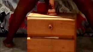 African girl indulges in self-pleasure outside her home, part 1