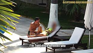 Super sexy venezuelan model enjoys a wild fuck in the jacuzzi and shower