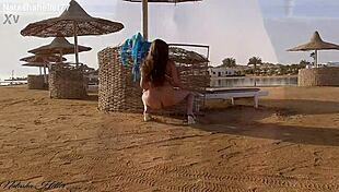 I Go Without Panties on a Public Beach, Flashing in Exhibitionist Outdoor Adventure