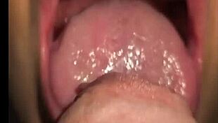 sabrinafoxy, the colombian latina, starts the week with a great blowjob for her boyfriend, swallowing his hot cum.