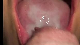 sabrinafoxy, the colombian latina, starts the week with a great blowjob for her boyfriend, swallowing his hot cum.