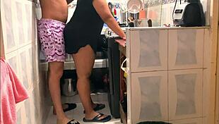 I follow the Venezuelan employee into the kitchen while waiting for deliveries