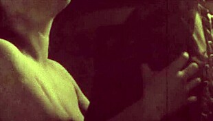 Granny shows off her hairy pussy in vintage fucking scene