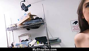 Security Guard Takes Advantage of Passionate Protester Demands She Use Her Body to Please Him - MyShopSex