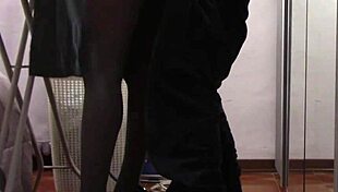 preview - milf in pantyhose irons, gets groped and fucked