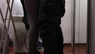 preview - milf in pantyhose irons, gets groped and fucked