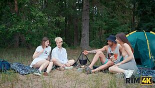 i feel the thrill of swapping wives for mutual rimming and anal fucking in the forest