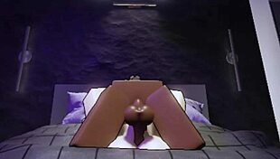 in the studio, she's riding a big black cock with her big ass and tits bouncing