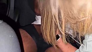 Boyfriend Fucks Me in Car While Cuckold Drives