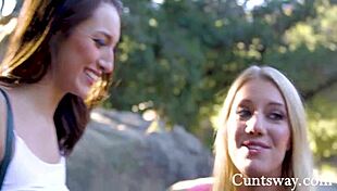 Straight Hotties Hitchhike And Get Oral Tribbing From Candice Dare Bella Rolland