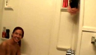 amateur gf misty gives close up blowjob in bath