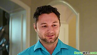 Busty Hot Teen Masseuse Prepares Client For Nuru Massage In Shower With Brad Sterling