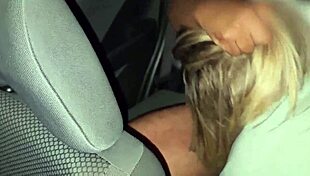 Boyfriend Fucks Me in Car While Cuckold Drives