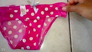 i stole my 18-year-old cousin's panties and now sharing them, comment for more pics