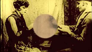 Granny shows off her hairy pussy in vintage fucking scene