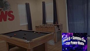 You ever seen lesbians licking pussy on a pool table like this?