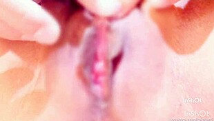 Clit masturbation session with intense focus on that sensitive spot.