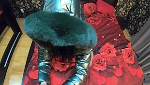 stepmom feels overwhelming pleasure from face-fucking, cum on jacket