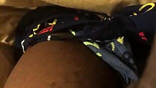 Morning wood play with big black cock in early session