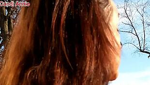 मैच्योर कैंडी एनी बाहर लंड दूध निकाल निगलती