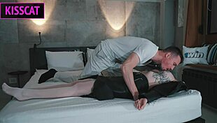 Stepmother came in stepsons shared bed and he unexpectedly fucks till covers face in cum 😏