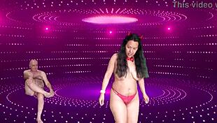 Hot shaved performance preview with agarabas and olpr teasing outdoors