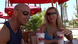 Lysa Demarco, blonde mature mom, gets fucked by Barry Scott.