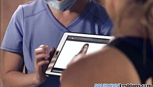 Squirting Lesbians Fingerfuck After Yoga!