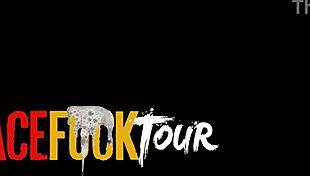 That hot big tits redhead babe is getting deep throated rough by a hung dominant stud