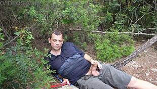 Feeling wild in the woods, Aixmen La Cubana fucks passionately in the car with intense pleasure