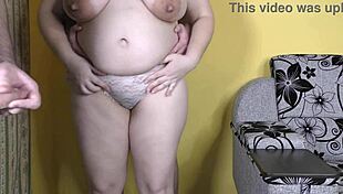 chubby milf wife turns cum slut for two fat guys in threesome