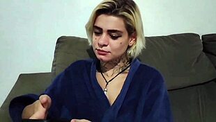 Naughty electrician pleasures the married woman with oral after completing the service.