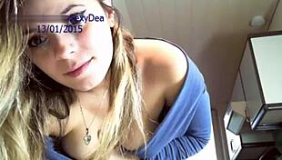 blonde teen 18+ rides dildo so well