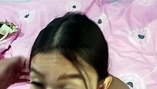 White Cock Tests Brunette's Tight Pussy in Bedroom Fuck