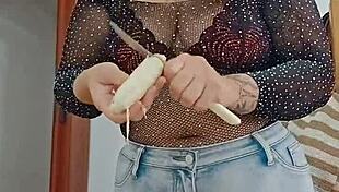 Doing a live stream with shorts stuffed in the ass