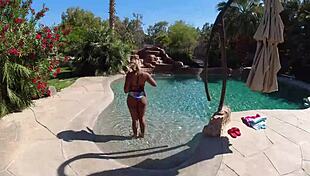 Nina Rivera Eats Sully Savage's Pussy Underwater in Pool