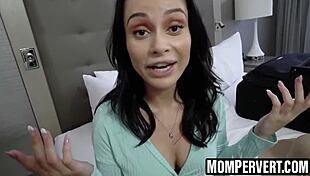 gorgeous stepmom crystal rush seduced by naughty stepson, blows him, doggystyle fucked, reverse cowgirl rides big dick 😈