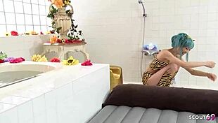 Skinny Small Tits Japanese Masseuse Gets Uncensored Creampie Fuck by Client at Massage Parlour!